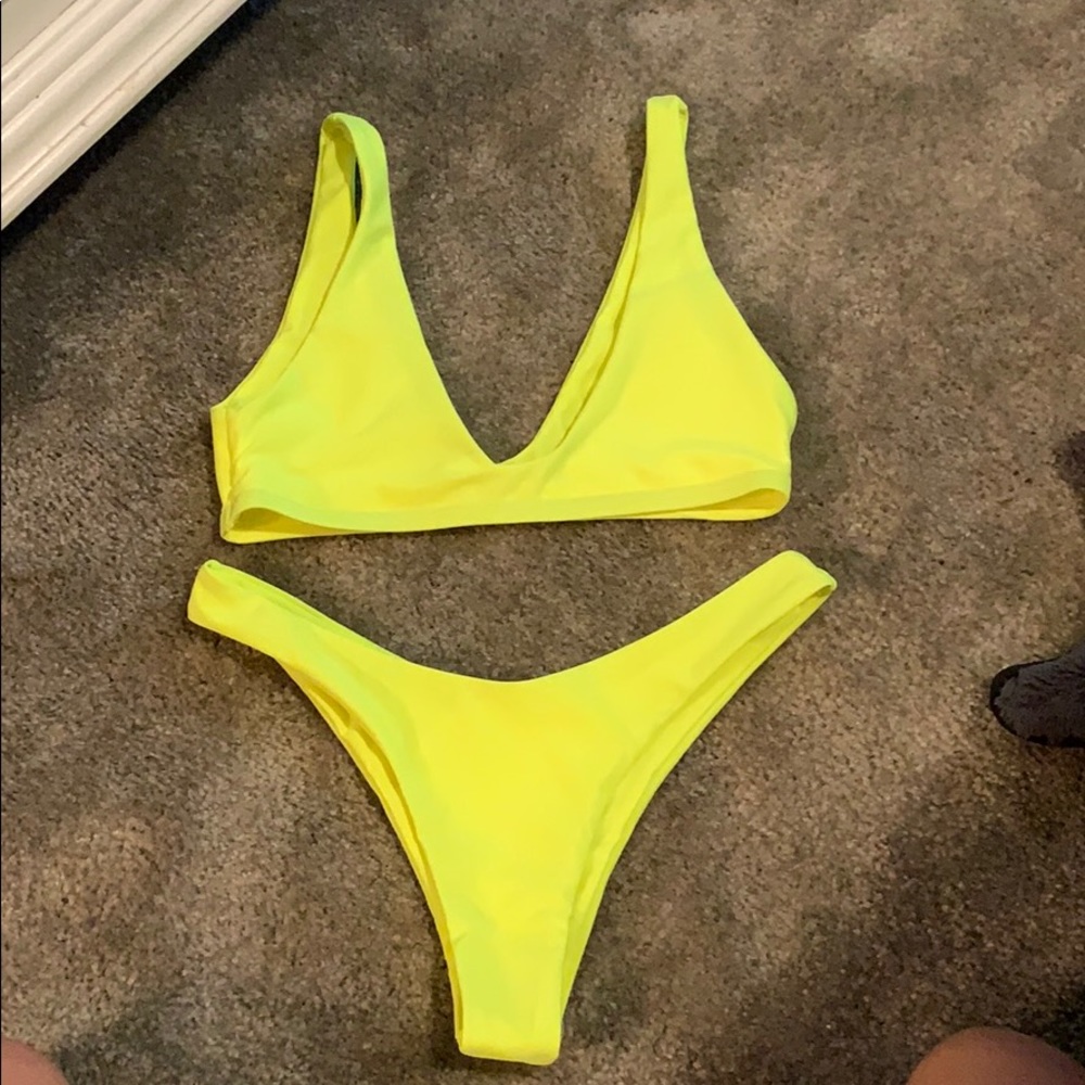 Neon Lime Romwe Swimsuit size S